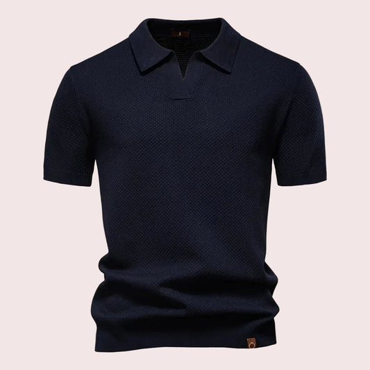 Azul marino / S ELÍAS | POLO TEXTURIZADO DE ALTA CALIDAD ZYRO